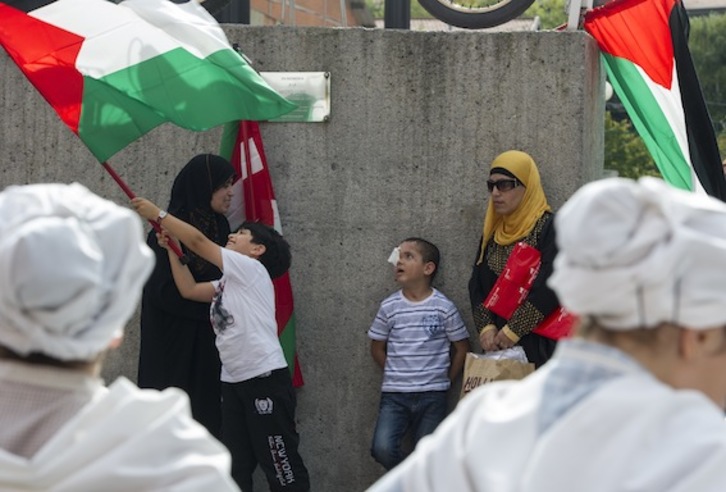 Mintzaldiak eta dokumental bat ikusteko parada izanen da Palestinako egunean. Argazkia Monika del Valle.