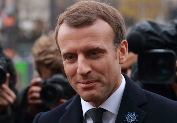 Emmanuel Macron Frantziako presidentea.