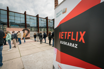 Netflix Euskaraz plataformaren agerraldia Durangon.