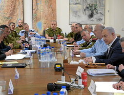 Reunión del gabinete de guerra israelí, tras el ataque de Irán.